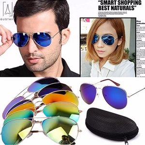 Retro Aviator Sunglasses UV Protection Flat Lens